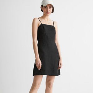 Black Linen & Other Stories Strappy Mini Dress